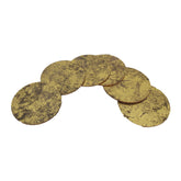 Leren onderzetters Goud/Bruin