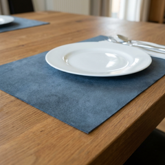 Leren Placemat - Denim - Rechthoek