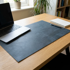 Leren Bureaulegger - Denim