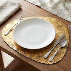 Leren Placemat - Goud - Druppel