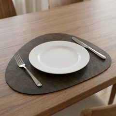 Leren Placemat - Brown - Druppel