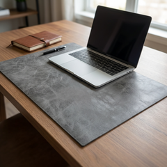 Leren Bureaulegger - Stone