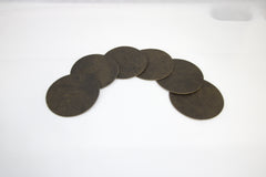 Leren onderzetters Dark Olive