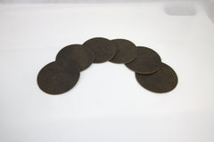 Leren onderzetters Dark Olive