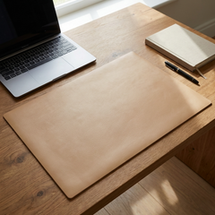 Leren Bureaulegger - Beige
